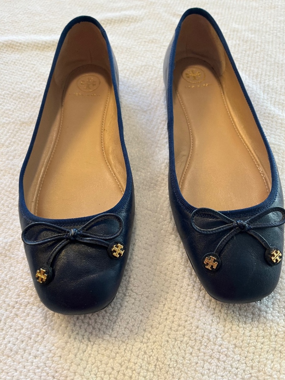 Tory Burch Flats size 9 navy blue